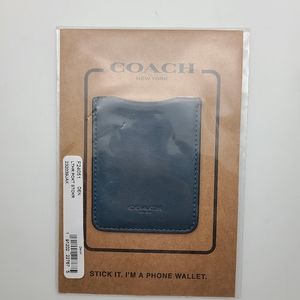 Coach Blue Leather Phone Pocket NEW F24051